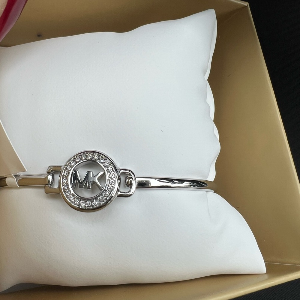 Michael Kors Silver Bracelet with Crystal Accents